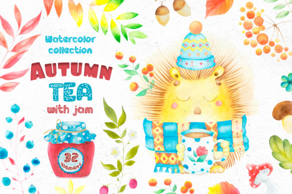 Autumn Tea Cute Hedgehog Design Review