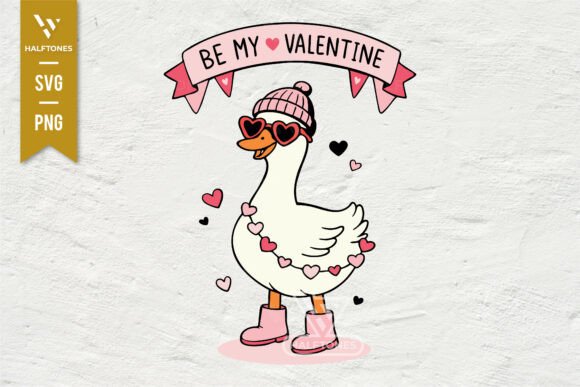 Be My Valentines Lovely Goose: Graphics & Illustrations Review