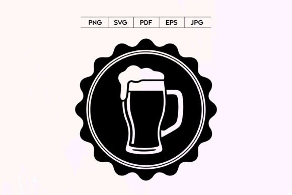 Beer Badge Logo Icon for Graphics & Illustrations