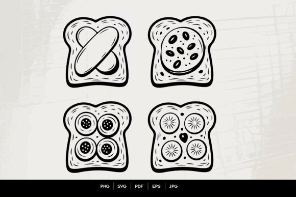 Breakfast Toast SVG Bundle: Graphics & Illustrations for Content Publishers