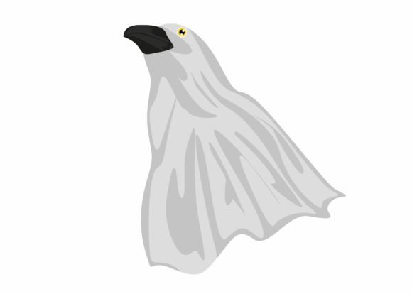 Cute Ghost Crow SVG: Halloween Graphics & Crafts