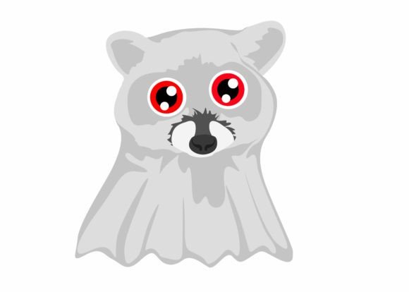 Cute Ghost Raccoon SVG for Halloween Crafts & Graphics