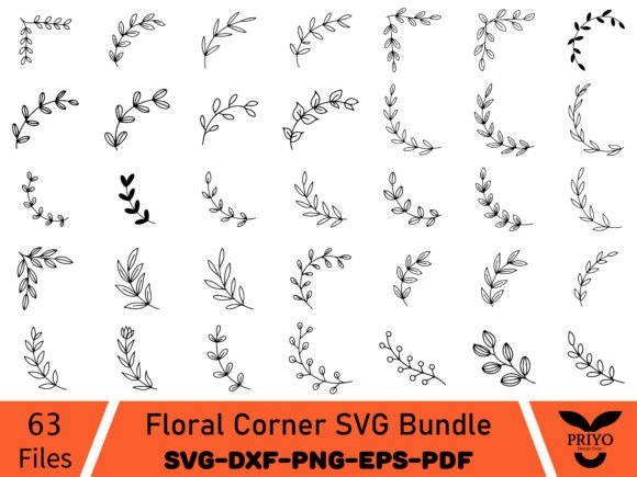 Floral Corner SVG Bundle: Illustrations & Graphics Review