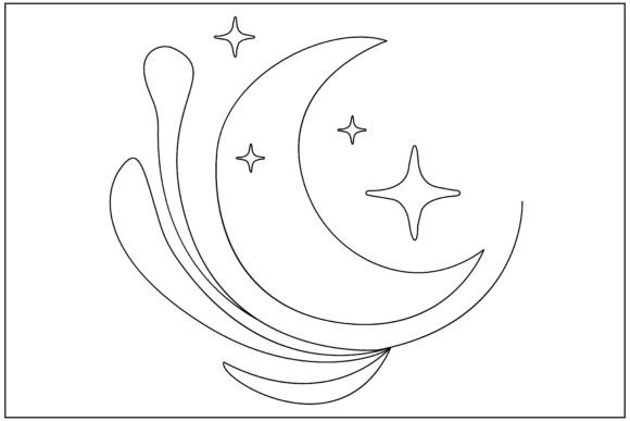 Moon Stars Aura Line Art: A Graphics & Illustrations Review
