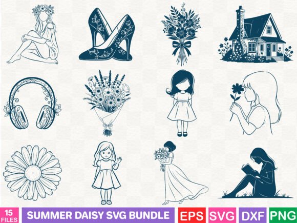 Summer Daisy SVG Bundle: Graphics & Illustrations Review