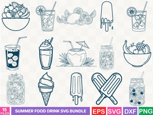 Summer Food Drink SVG Bundle: Graphics & Illustration Review