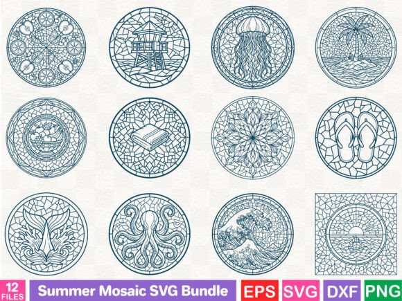 Summer Mosaic SVG Bundle: Graphics & Illustrations Review